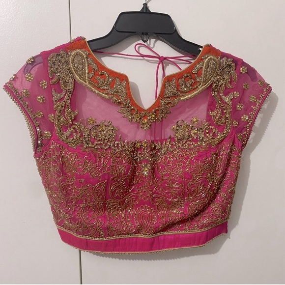Pink and orange Lehenga - Picture 7 of 11